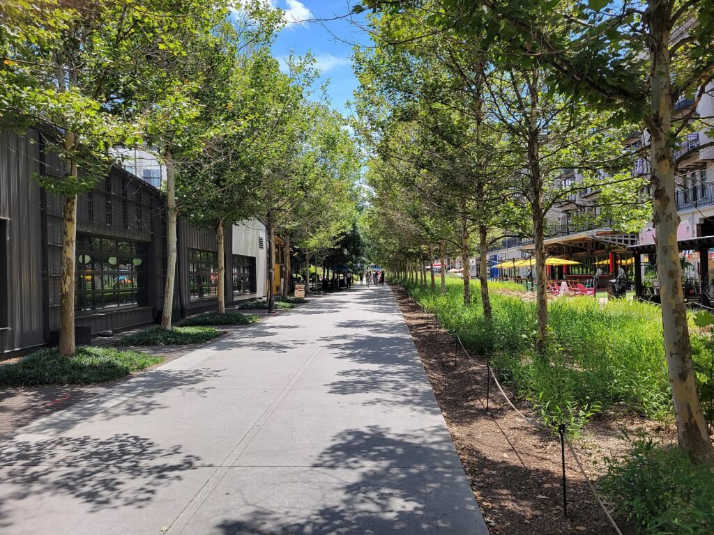 Families walking and biking on the Atlanta BeltLine Eastside Trail