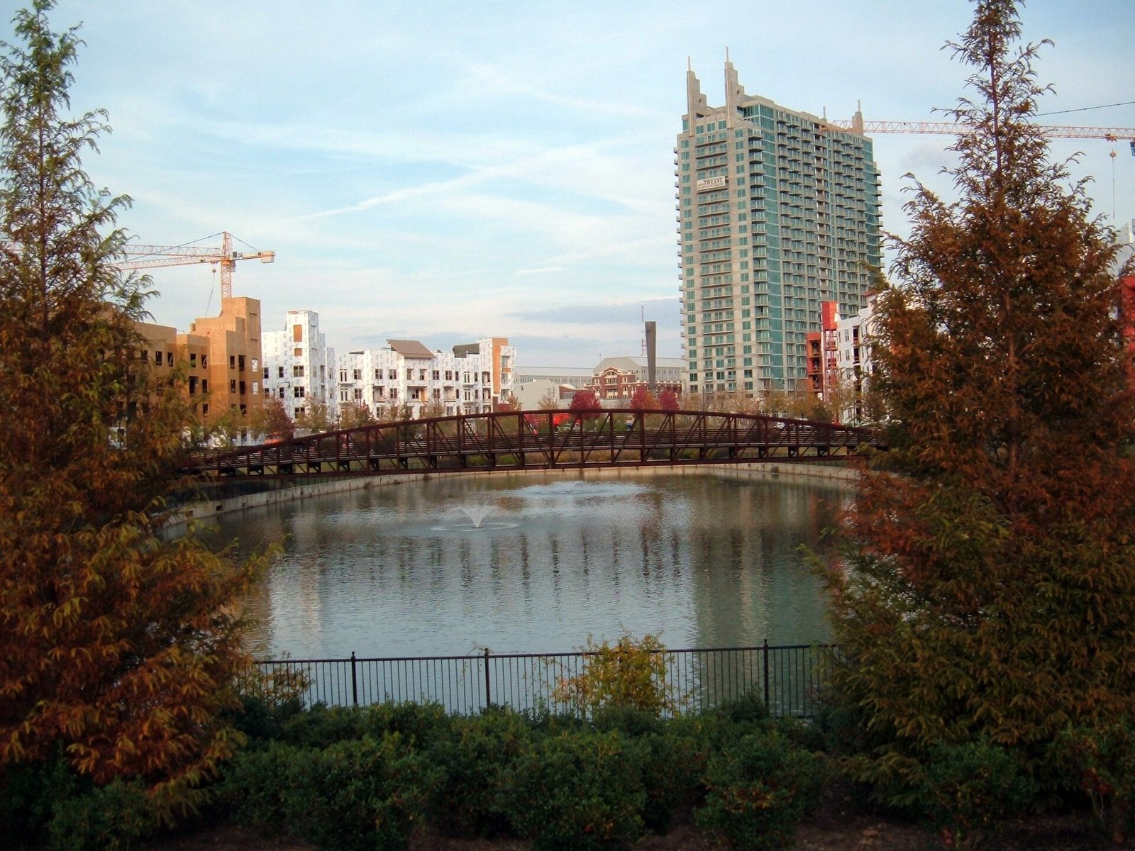 The central park at Atlantic Station, Atlanta, Georgia