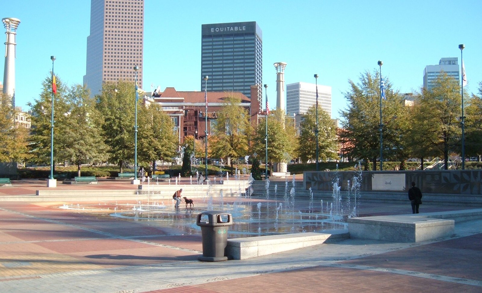 Children playing in the Fountain of Rings at Centennial Olympic Park in Atlanta