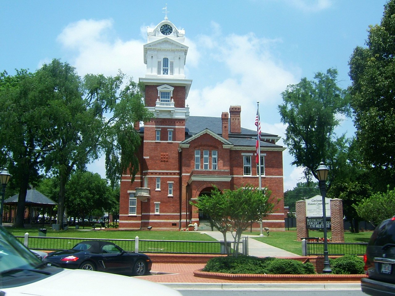 The historic Gwinnett County Courthouse in Lawrenceville, Georgia