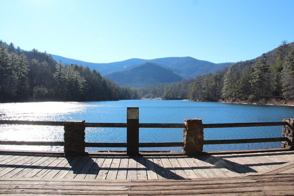 Lake Trahlyta at Vogel State Park in the north Georgia mountains