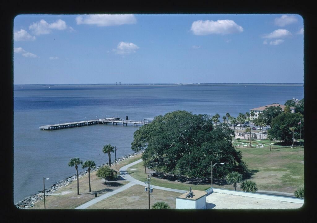 St. Simons Island Pier Village with the fishing pier and shops