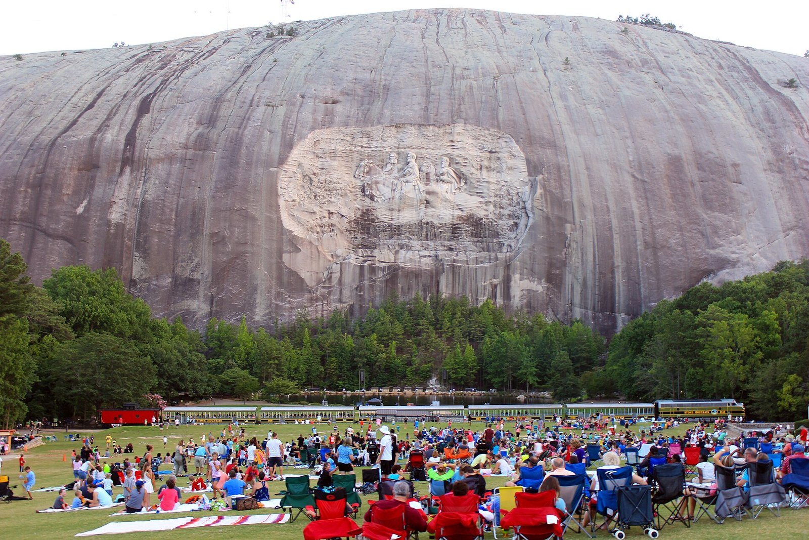 The scenic railroad train at Stone Mountain Park, Georgia