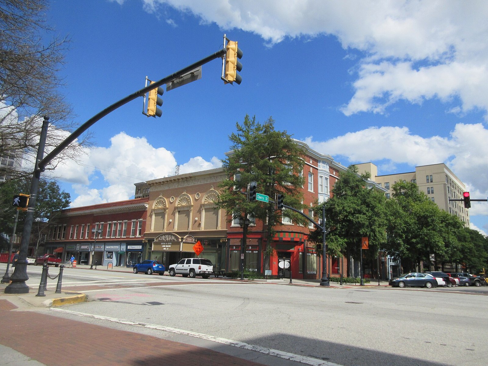 Third Street Park in downtown Macon, Georgia, birthplace of the Cherry Blossom Festival