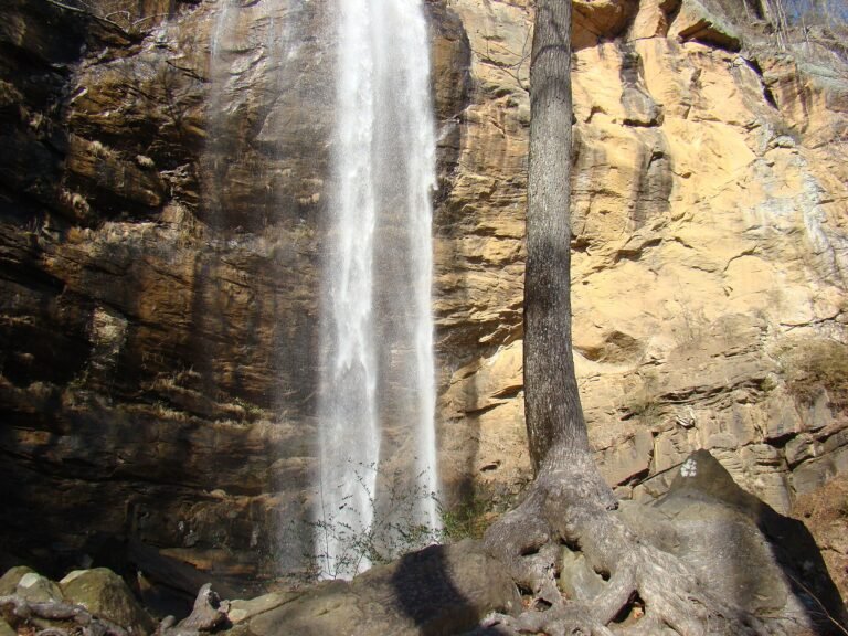 Toccoa Falls, a 186-foot waterfall in Toccoa, Georgia